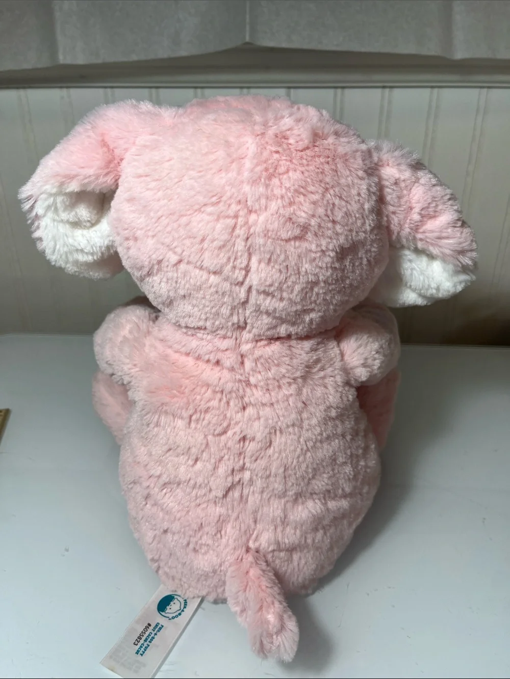 Pink Plush Puppy Lovey with Satin Trim Peek-A-Boo Stuffed Animal